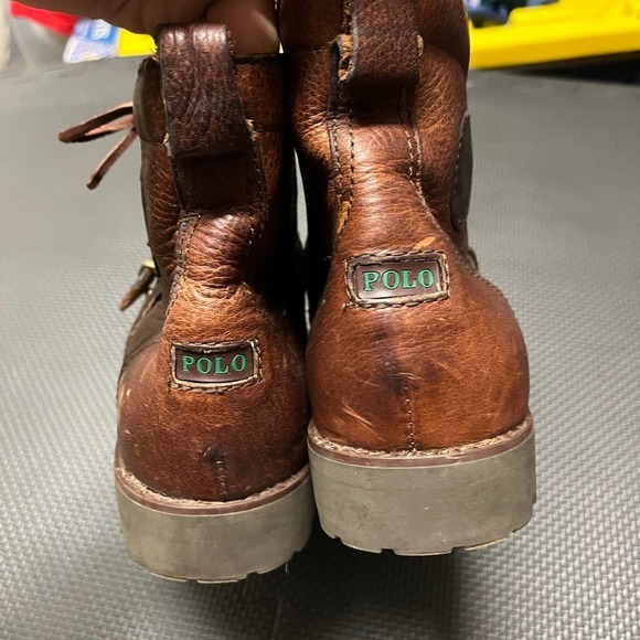 Polo Ralph‎ Lauren Redmond Roger Field Leather Boot Brown Men's sz 7 - Picture 5 of 7